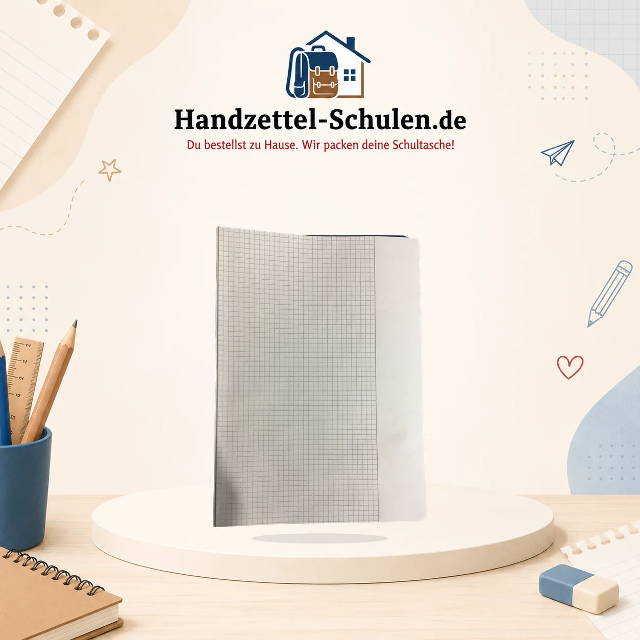 Schulheft (Lineatur 26) A4 als Schulmaterial für Schule und Unterricht