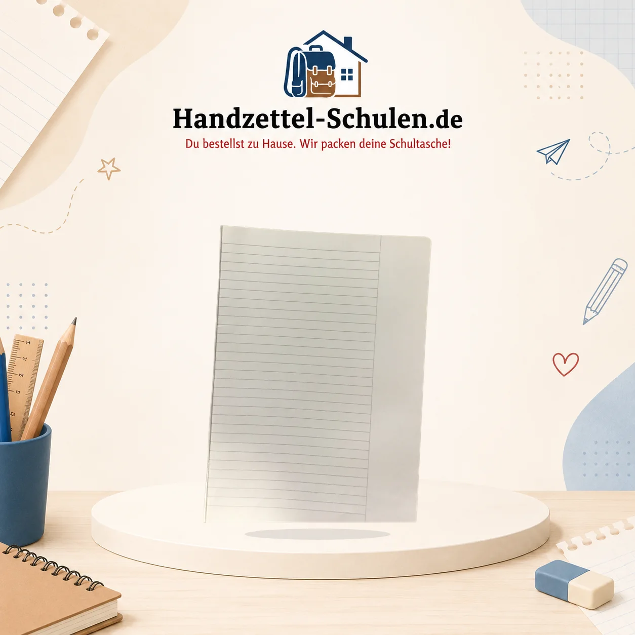 Schreibheft (Lineatur 25) A4 als Schulmaterial für Schule und Unterricht
