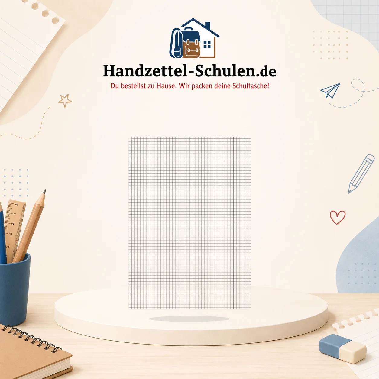Schreibblock Lineatur 28 A4 als Schulmaterial für Schule und Unterricht