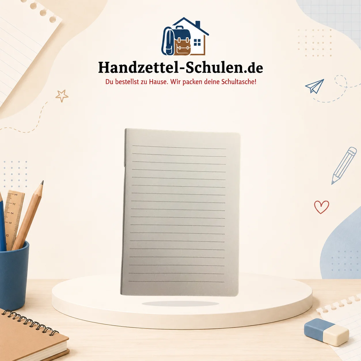 Schreibheft (Lineatur 4) A5 als Schulmaterial für Schule und Unterricht