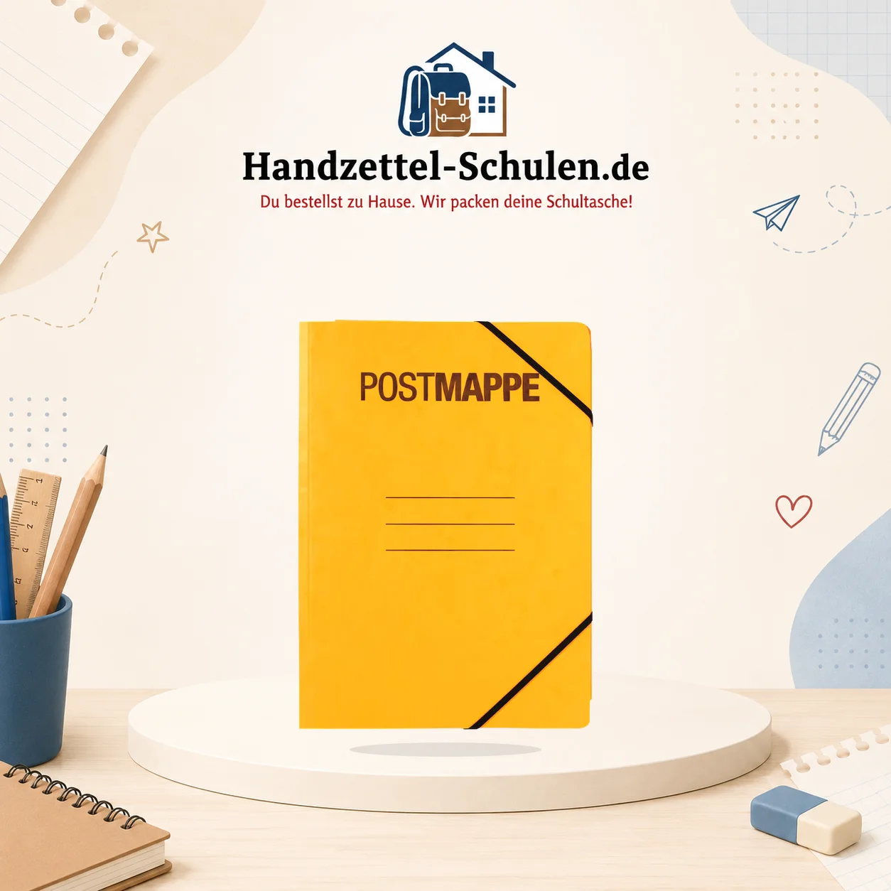 Sammelmappe A4 Postmappe als Schulmaterial für Schule und Unterricht