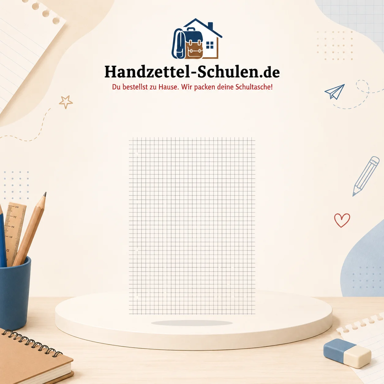 Schreibblock A4 Lineatur 7 als Schulmaterial für Schule und Unterricht