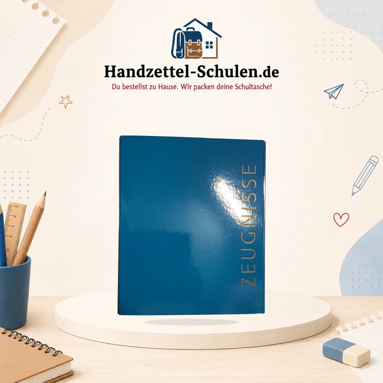 Zeunismappe /hefter A4 Blau als Schulmaterial für Schule und Unterricht