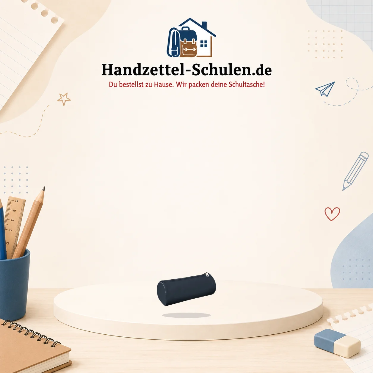 Schlampermäppchen klein ohne Einsortiermöglichkeiten - Stiftschlaufen als Schulmaterial für Schule und Unterricht