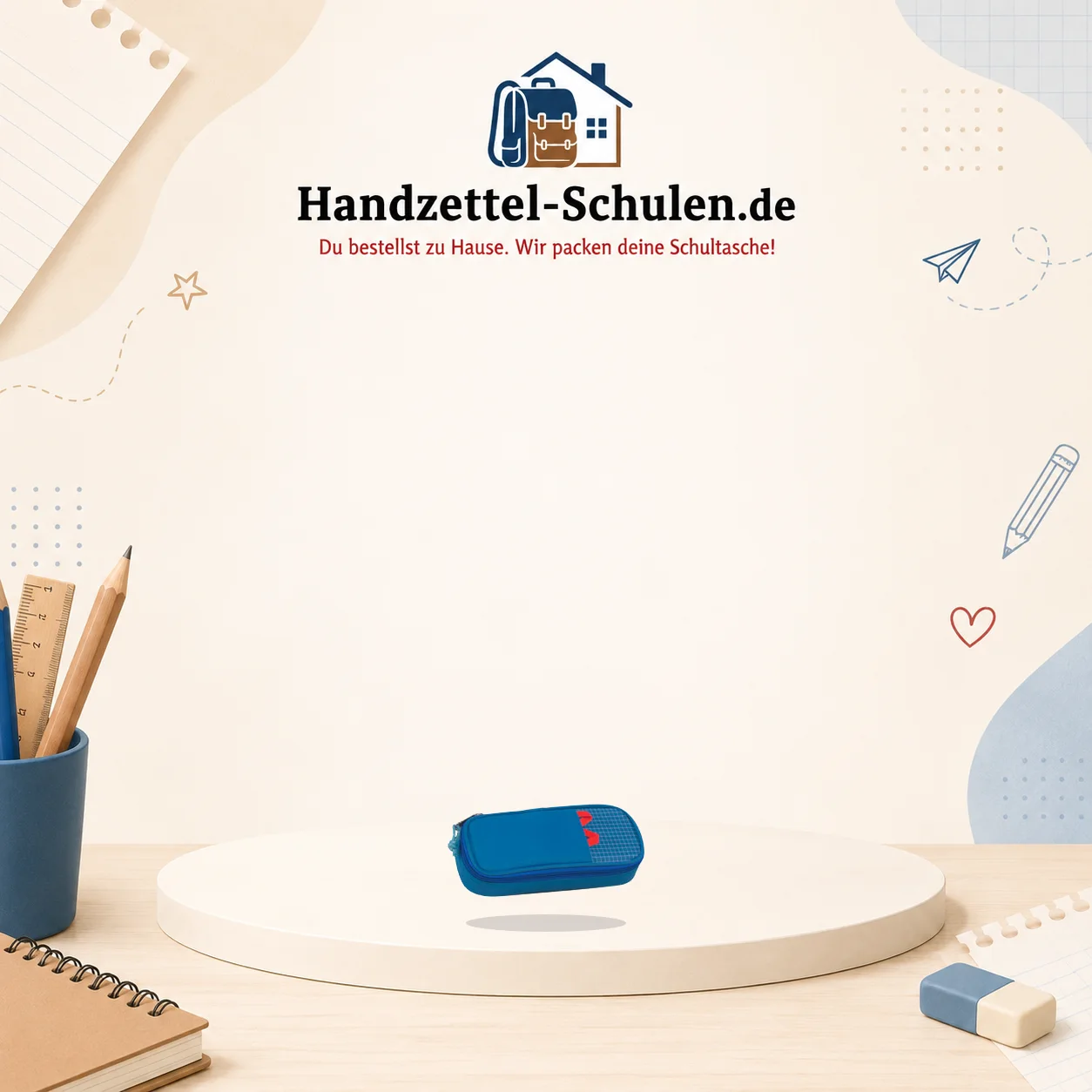 Schlampermäppchen mit Stiftschlaufen mit Einsortiermöglichkeiten - Stiftschlaufen als Schulmaterial für Schule und Unterricht