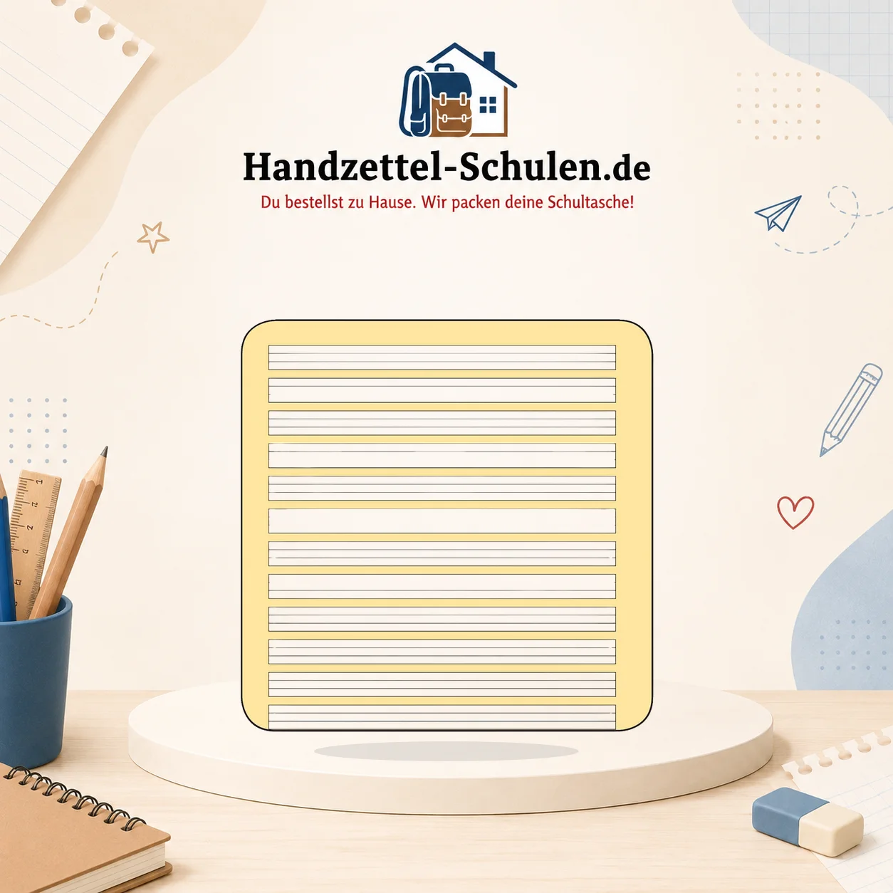 Schulheft A4 (Lineatur 2) als Schulmaterial für Schule und Unterricht