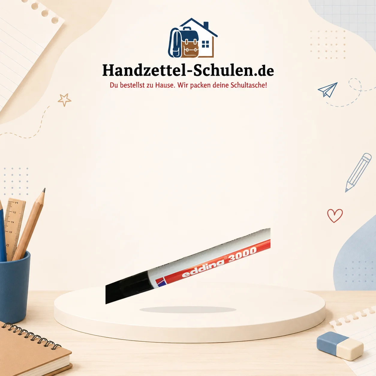 Permanentmarker Schwarz als Schulmaterial für Schule und Unterricht