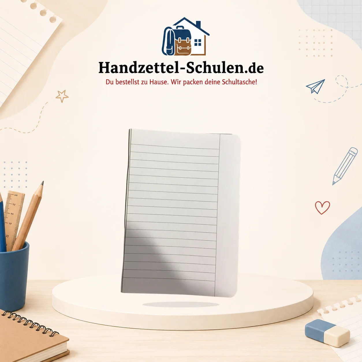 Schreibheft (Lineatur 9) A5 als Schulmaterial für Schule und Unterricht