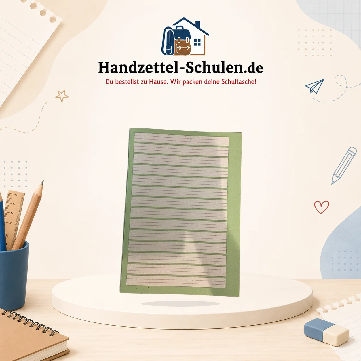 Schulheft (Lineatur 2) A5 als Schulmaterial für Schule und Unterricht