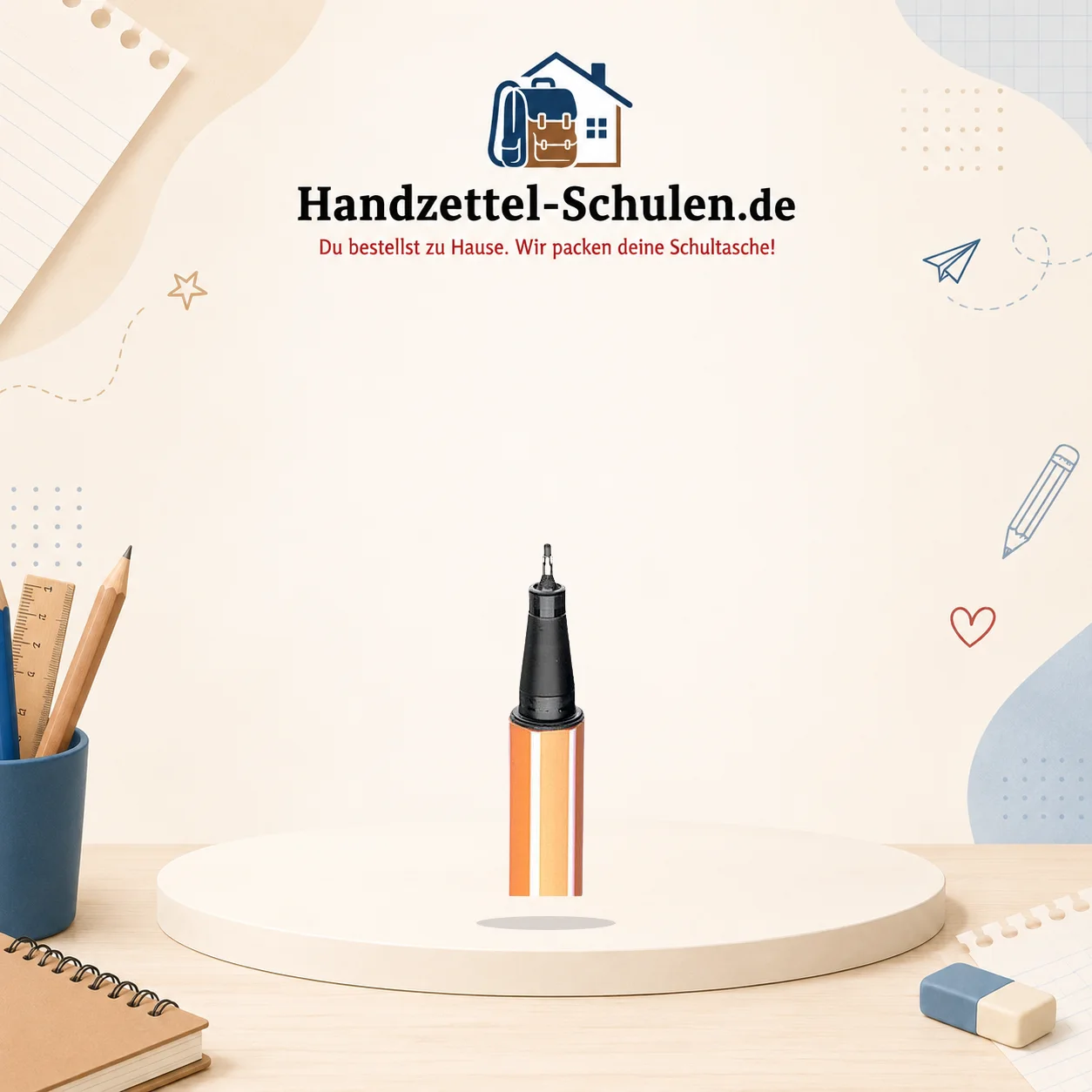 Fineliner blau als Schulmaterial für Schule und Unterricht