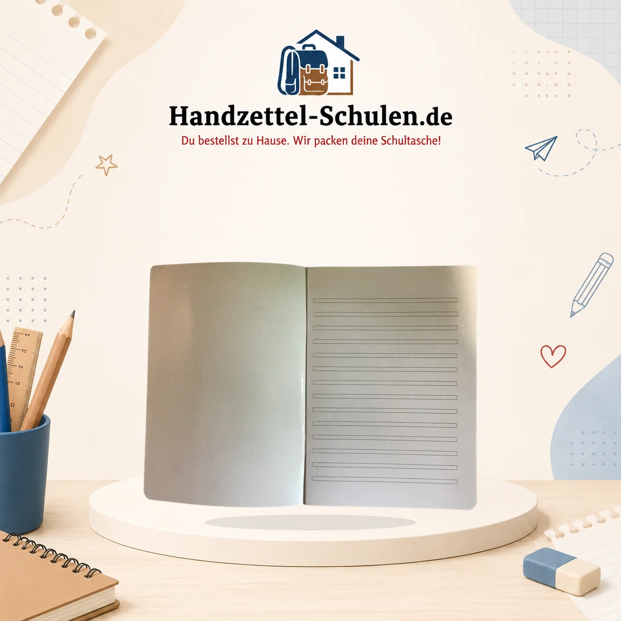 Schreibheft (Lineatur 3) A5 als Schulmaterial für Schule und Unterricht