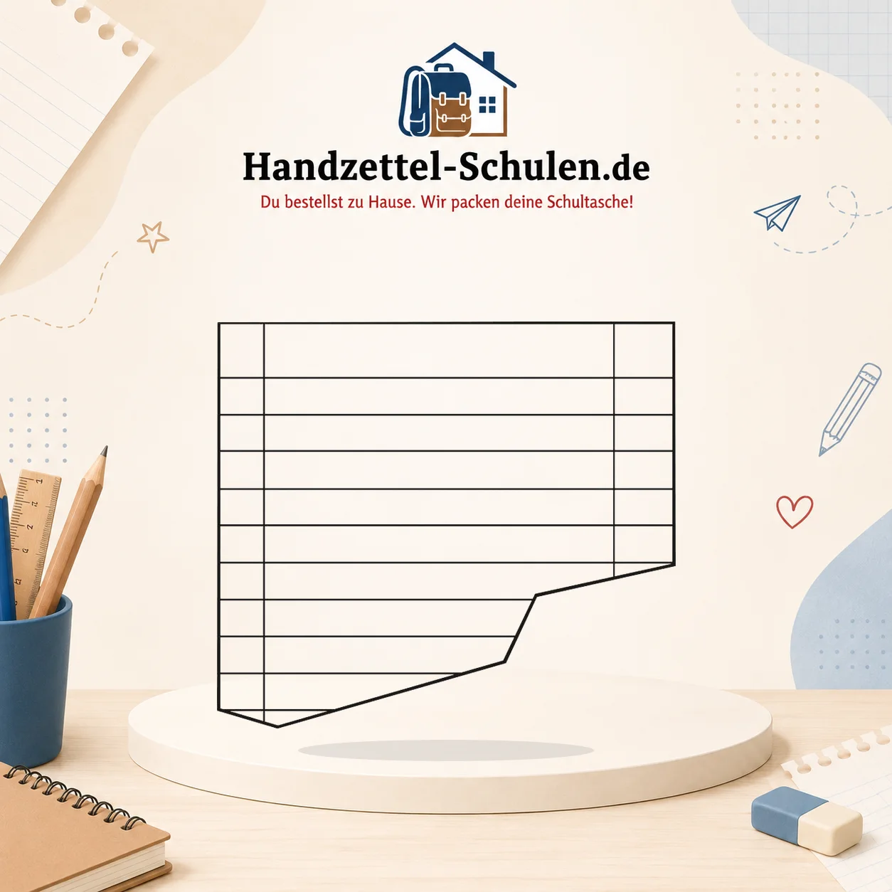 Schreibblock Lineatur 27 A4 als Schulmaterial für Schule und Unterricht