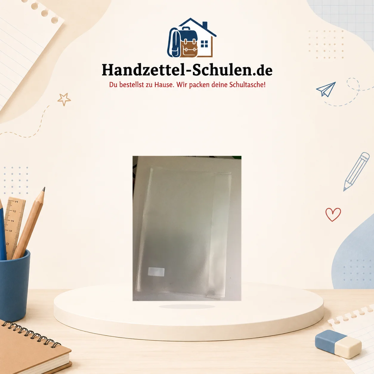 Umschlag A4 klar als Schulmaterial für Schule und Unterricht
