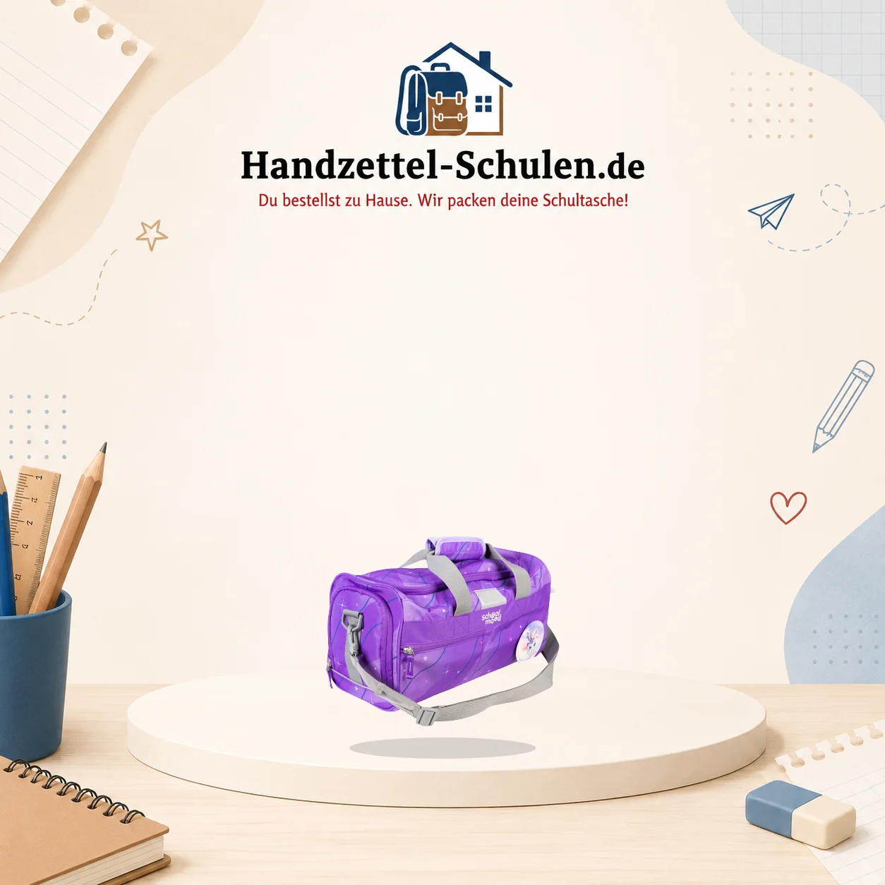 Sporttasche Marie Lila passend zu Ranzenset Marie Schoolmood als Schulmaterial für Schule und Unterricht