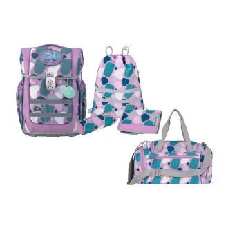Schulranzenset McNeill AKTION inkl.großer Sporttasche rosa-mint Set 5-teilig + extra große Sporttasche inklusive als Schulma…