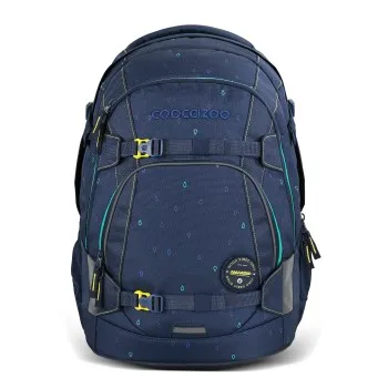 Schulrucksack Set Raindrops inkl.Sporttasche und Etuibox blau Set 3 teilig Modell Mate 30 Liter , große Sporttasche Etuibox…