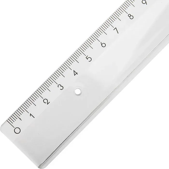 Lineal 20 cm transparent als Schulmaterial für Schule und Unterricht