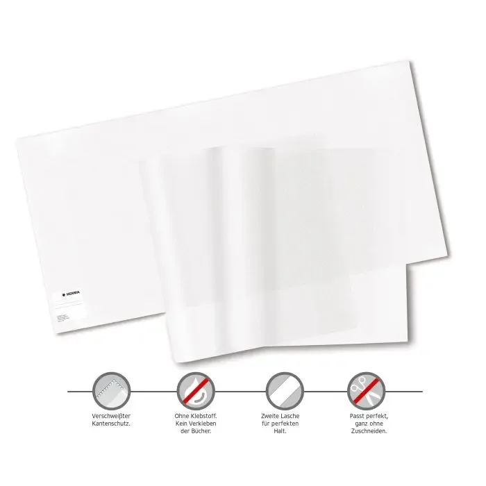 Buchumschlag 250 250x540 Transparent 540 x 250 mm als Schulmaterial für Schule und Unterricht